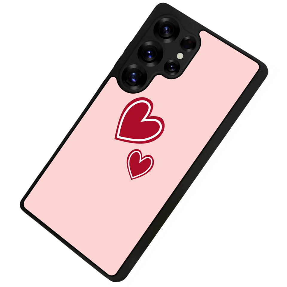 Samsung Galaxy S25 Ultra Uyumlu Kalp Love Tasarımlı Glossy Premium Kılıf
