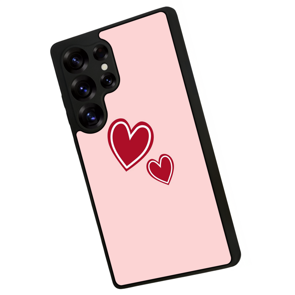 Samsung Galaxy S25 Ultra Uyumlu Kalp Love Tasarımlı Glossy Premium Kılıf