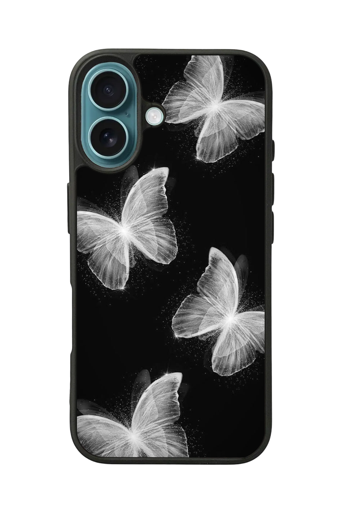 iPhone 16 Uyumlu Kelebek Tasarımlı Glossy Premium Kılıf