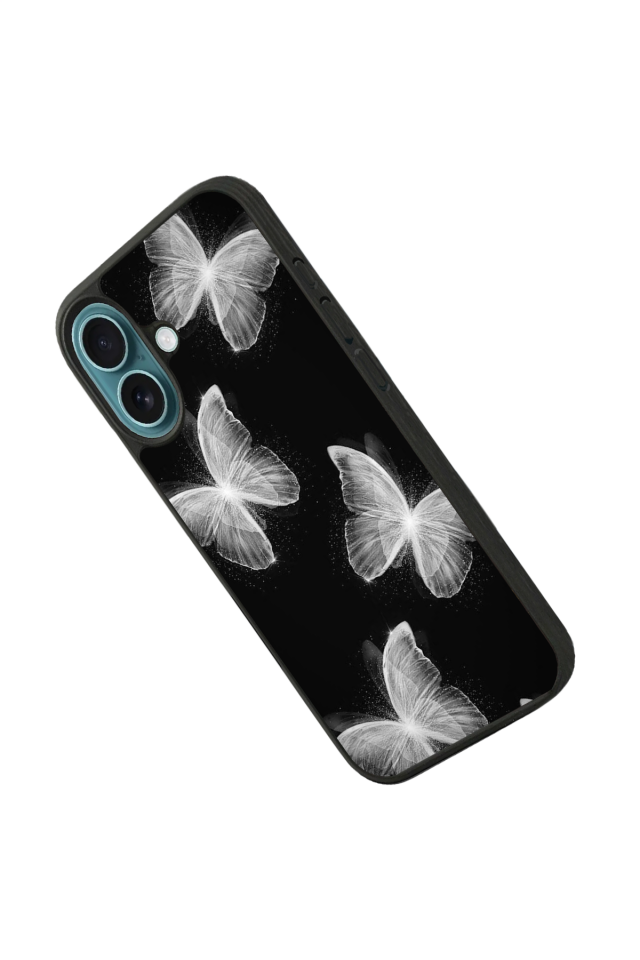 iPhone 16 Uyumlu Kelebek Tasarımlı Glossy Premium Kılıf