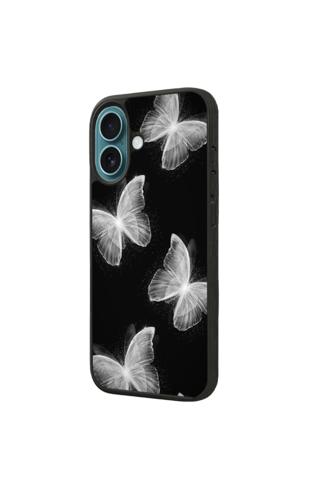 iPhone 16 Uyumlu Kelebek Tasarımlı Glossy Premium Kılıf