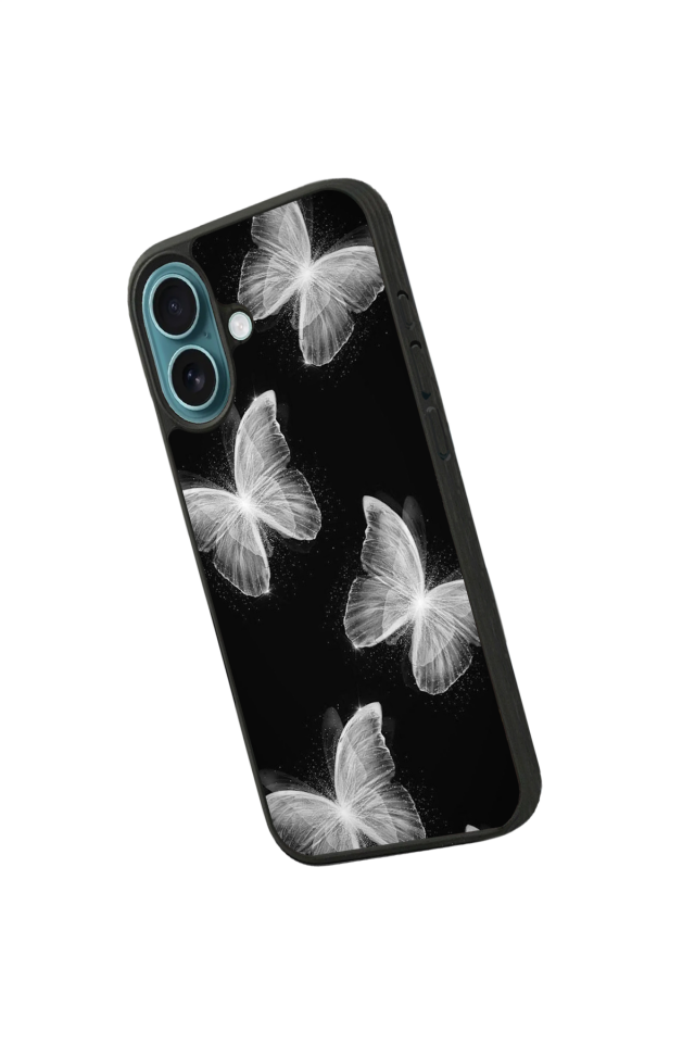 iPhone 16 Uyumlu Kelebek Tasarımlı Glossy Premium Kılıf