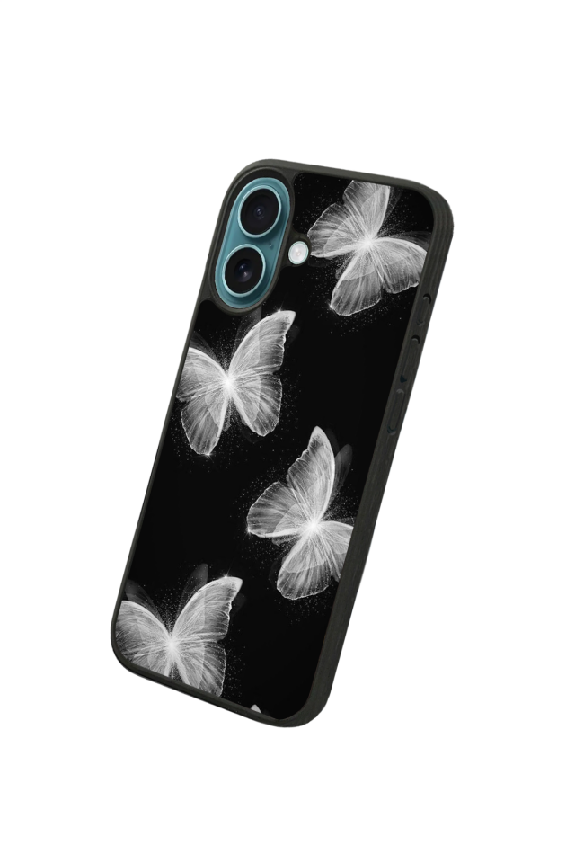 iPhone 16 Uyumlu Kelebek Tasarımlı Glossy Premium Kılıf