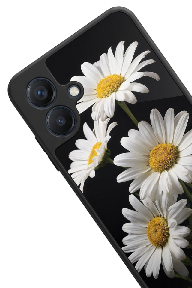 Samsung Galaxy A07 Uyumlu Papatya Tasarımlı Glossy Premium Kılıf