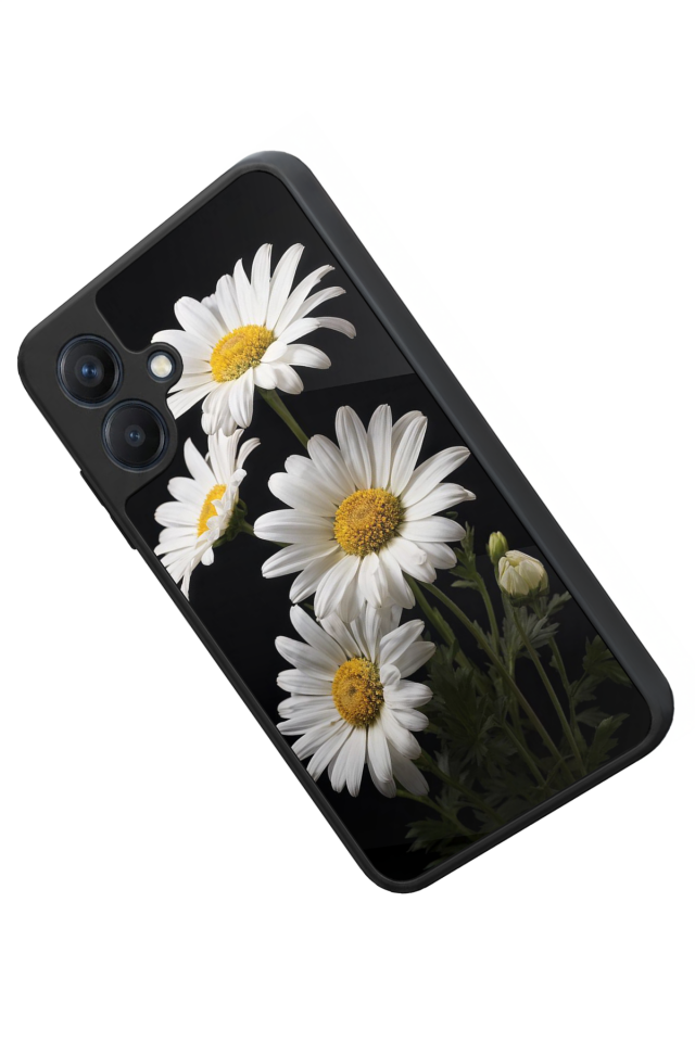 Samsung Galaxy A07 Uyumlu Papatya Tasarımlı Glossy Premium Kılıf