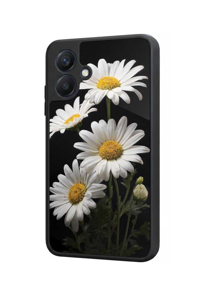 Samsung Galaxy A07 Uyumlu Papatya Tasarımlı Glossy Premium Kılıf