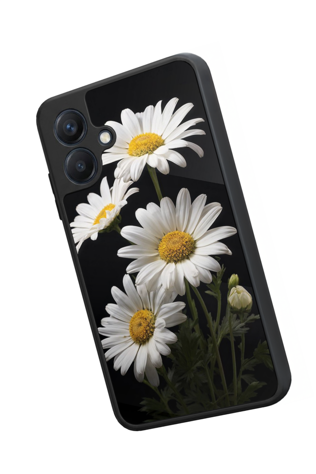 Samsung Galaxy A07 Uyumlu Papatya Tasarımlı Glossy Premium Kılıf