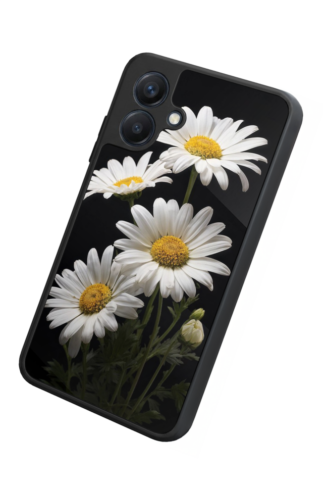 Samsung Galaxy A07 Uyumlu Papatya Tasarımlı Glossy Premium Kılıf