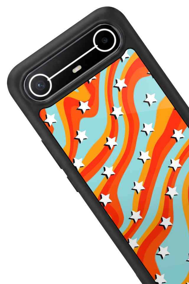 Tecno Spark Slim 5G Uyumlu Retro Yildizlar Tasarımlı Glossy Premium Kılıf