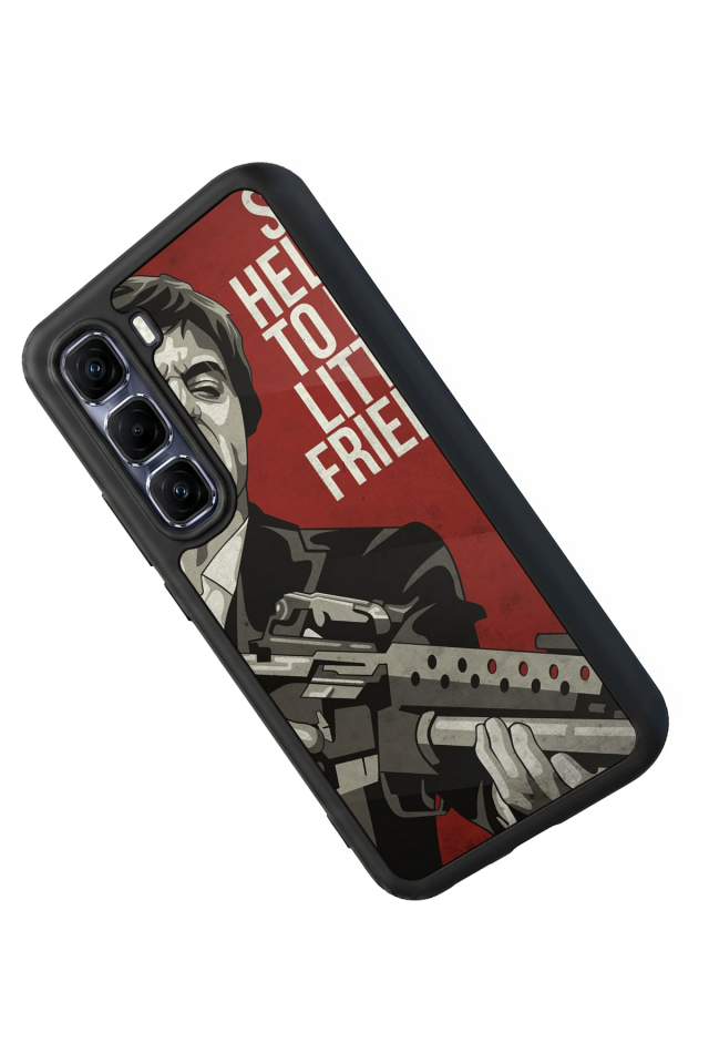 Infinix Hot 60 Pro Plus Uyumlu Scarface Tasarımlı Glossy Premium Kılıf