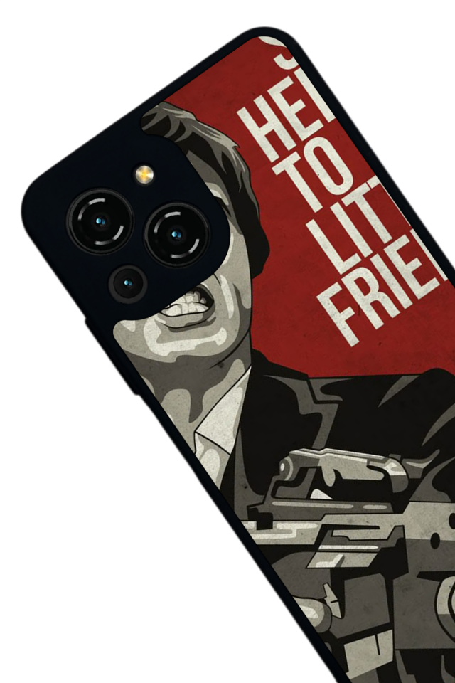 Reeder S23 Pro Max Uyumlu Scarface Tasarımlı Glossy Premium Kılıf