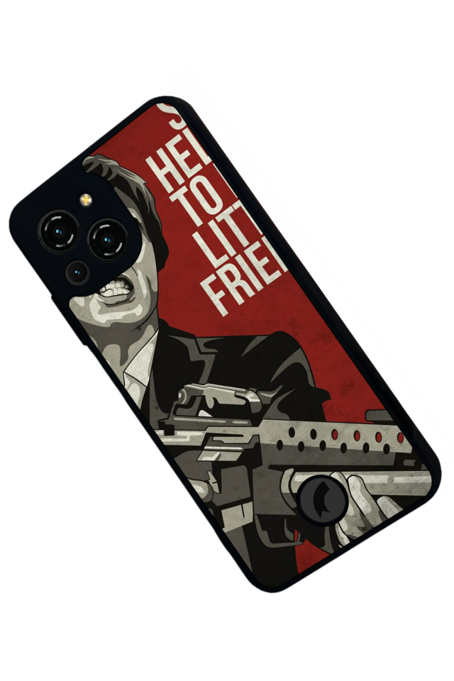 Reeder S23 Pro Max Uyumlu Scarface Tasarımlı Glossy Premium Kılıf