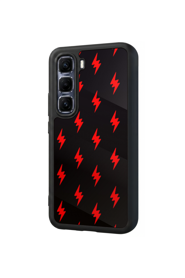 Infinix Hot 60 Pro Plus Uyumlu Simsek Tasarımlı Glossy Premium Kılıf