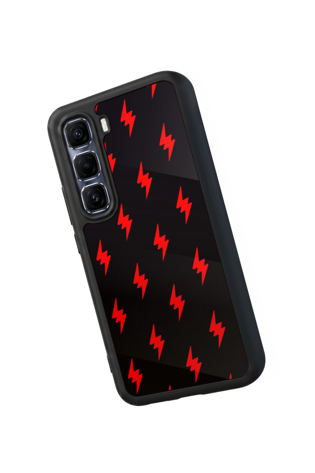 Infinix Hot 60 Pro Plus Uyumlu Simsek Tasarımlı Glossy Premium Kılıf