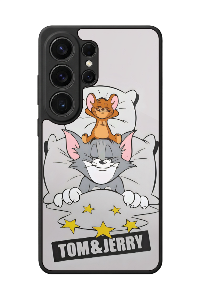 Samsung Galaxy S26 Ultra Uyumlu Tom And Jerry Tasarımlı Glossy Premium Kılıf