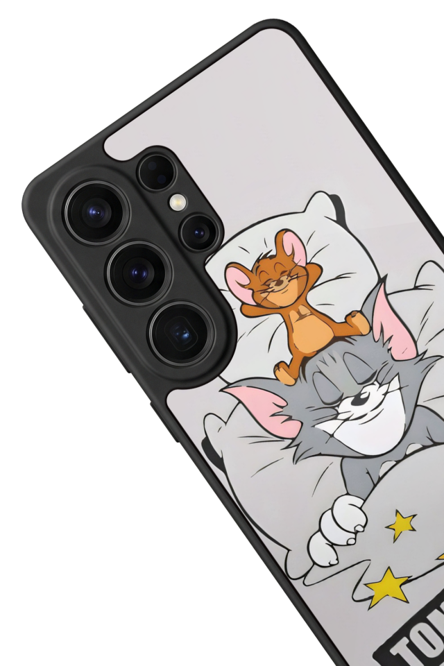 Samsung Galaxy S26 Ultra Uyumlu Tom And Jerry Tasarımlı Glossy Premium Kılıf