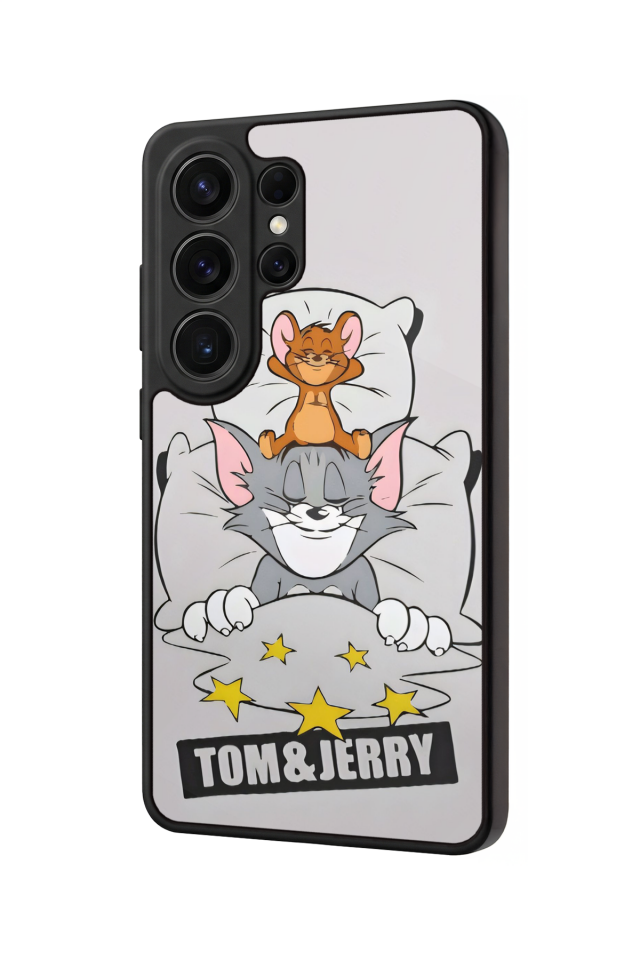 Samsung Galaxy S26 Ultra Uyumlu Tom And Jerry Tasarımlı Glossy Premium Kılıf