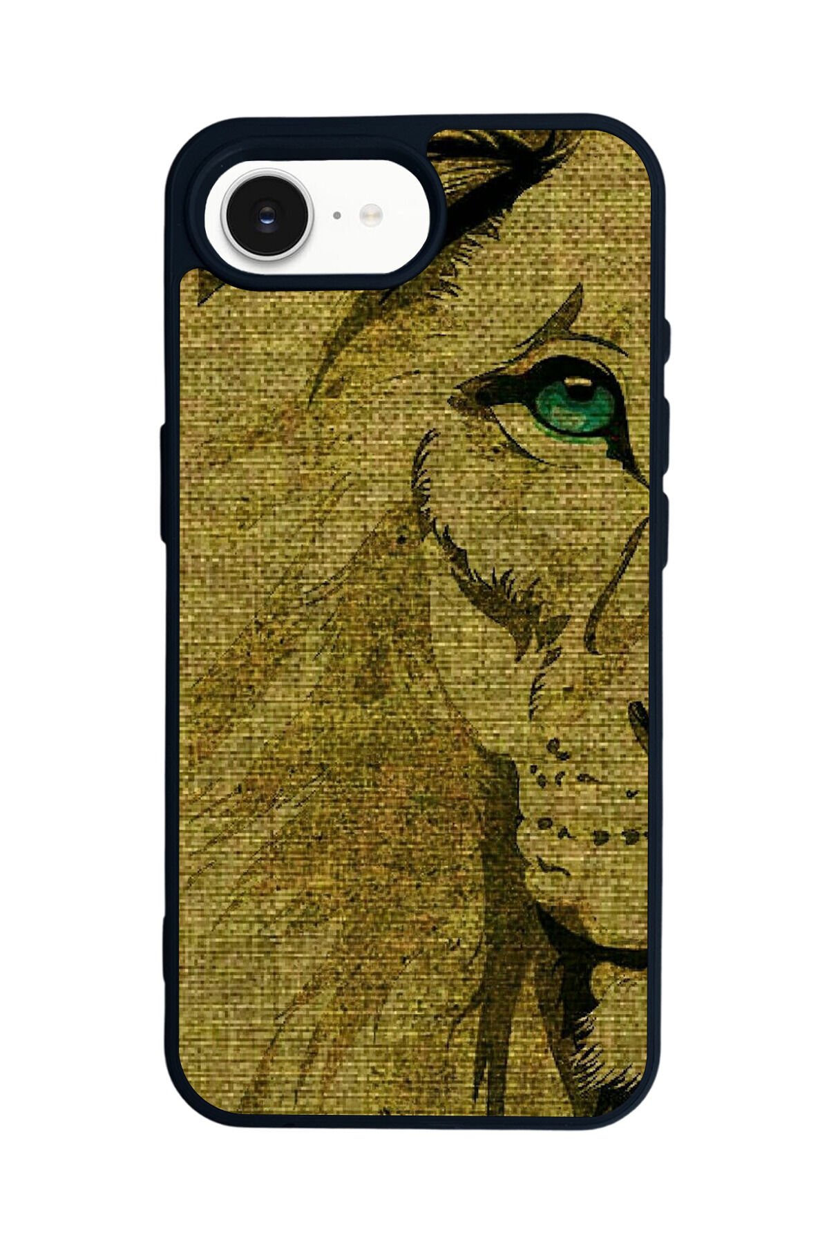 iPhone 16E Uyumlu Aslan Tasarımlı Glossy Premium Kılıf