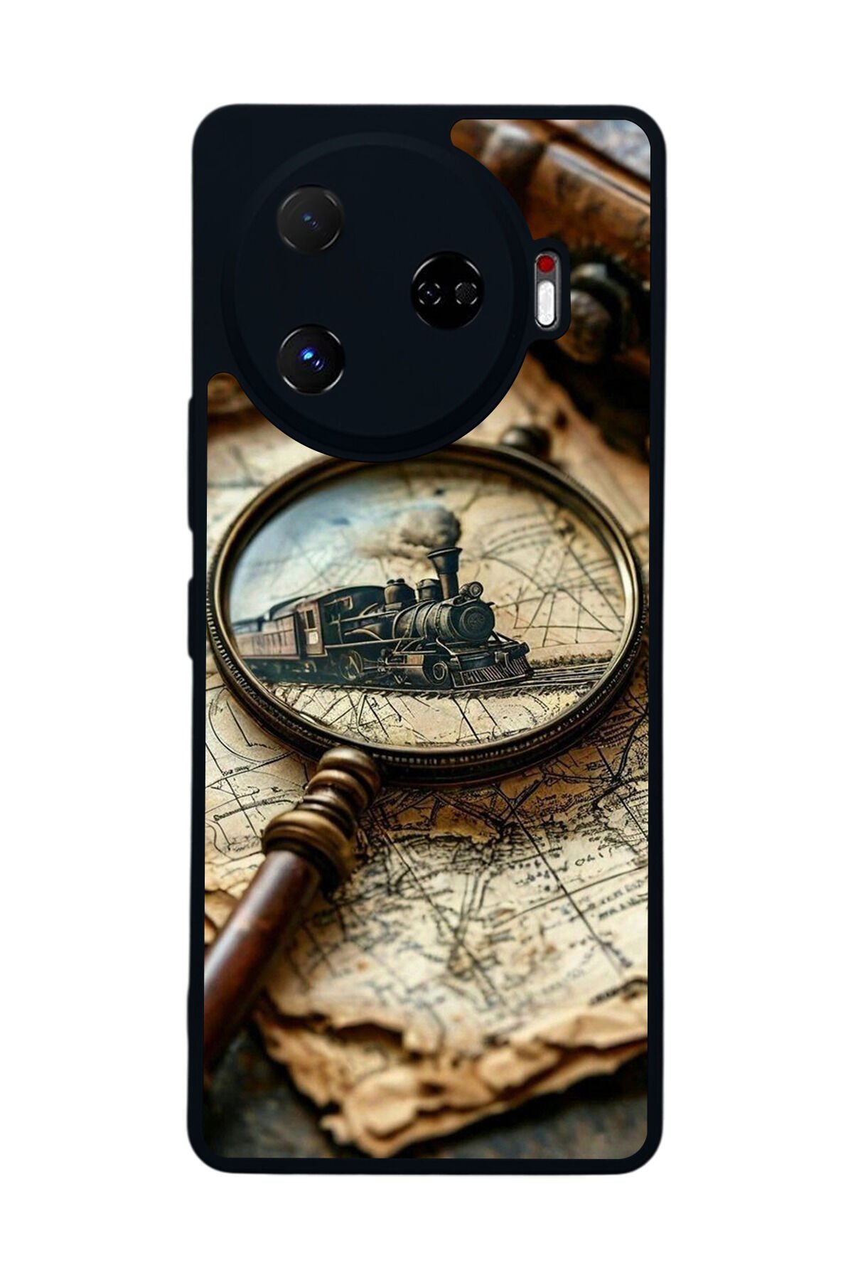 Tecno Camon 30 Pro Uyumlu Pusula Tasarımlı Glossy Premium Kılıf