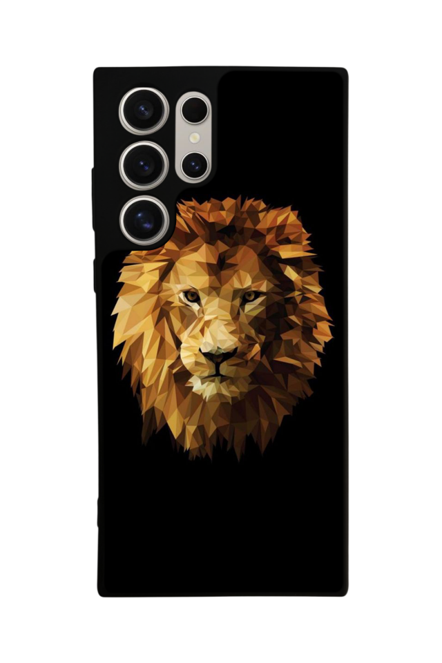 Samsung Galaxy S23 Ultra Uyumlu Aslan Tasarımlı Glossy Premium Kılıf