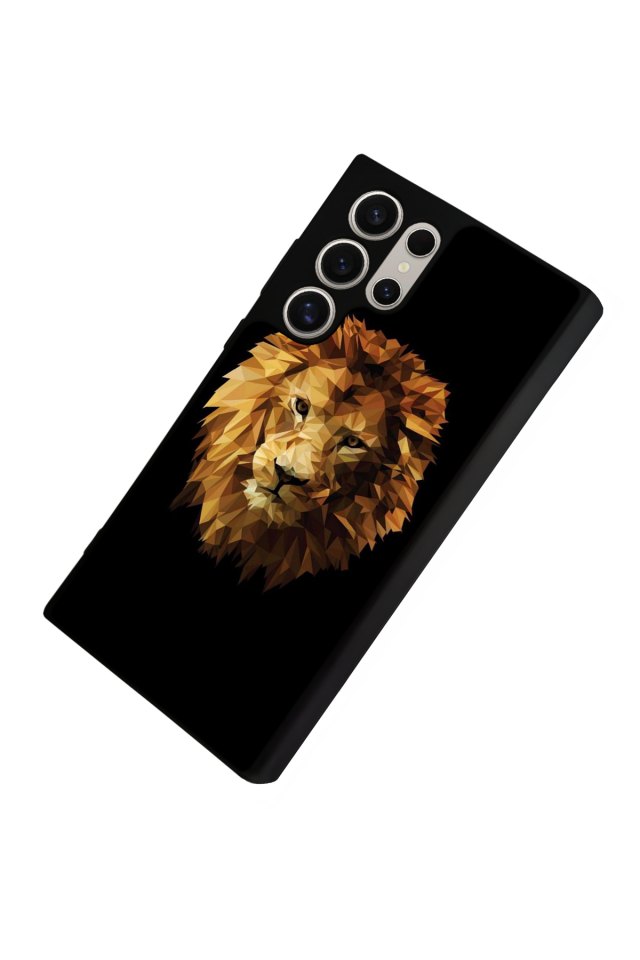 Samsung Galaxy S23 Ultra Uyumlu Aslan Tasarımlı Glossy Premium Kılıf