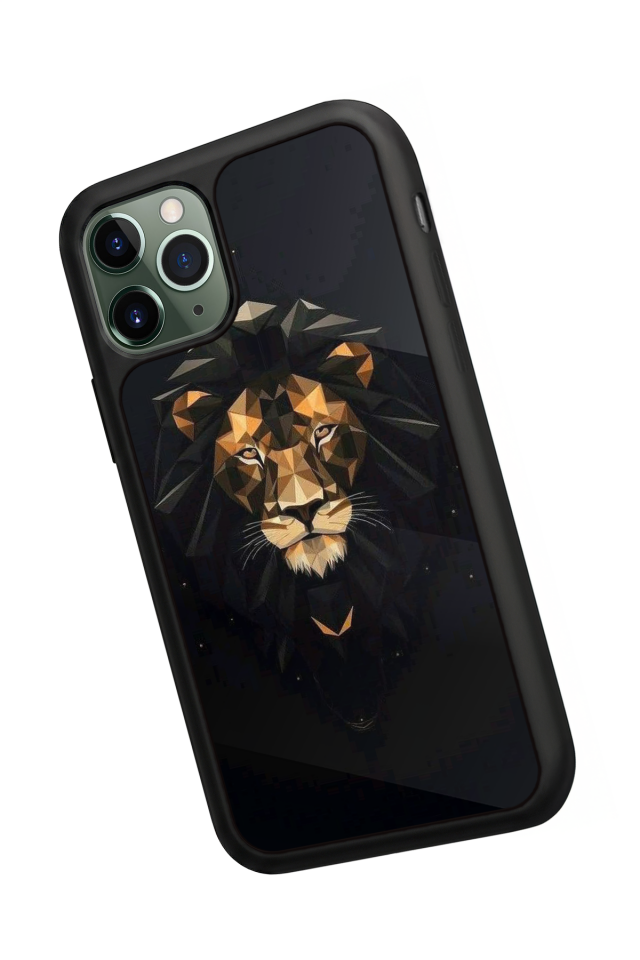 iPhone 11 Pro Uyumlu Aslan Tasarımlı Glossy Premium Kılıf