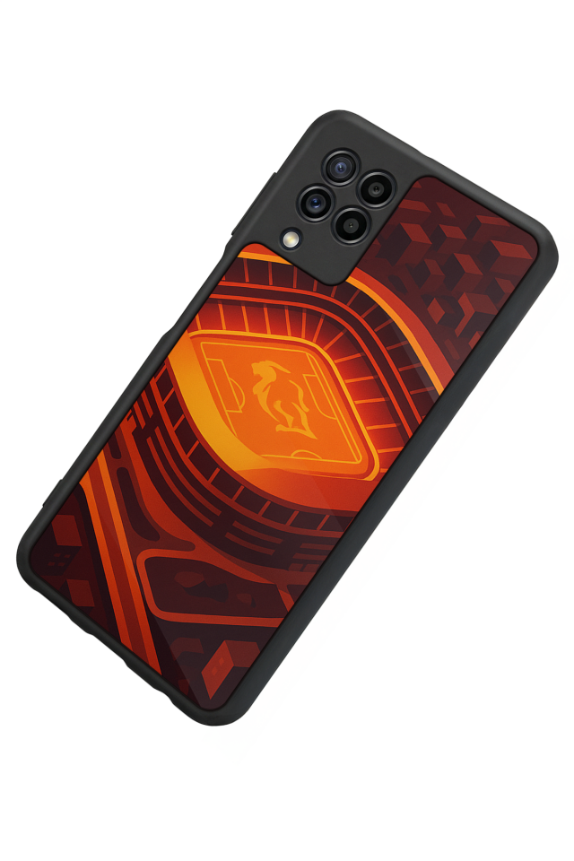 Samsung Galaxy M22 Uyumlu Aslan Tasarımlı Glossy Premium Kılıf