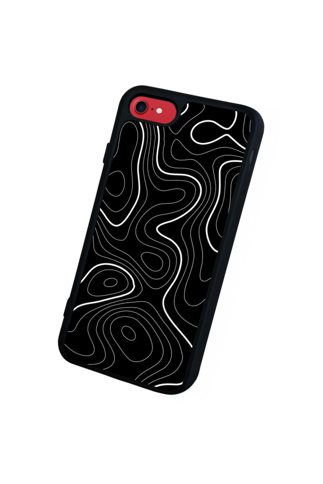 iPhone 7 Uyumlu Çizgi Sanatı Tasarımlı Glossy Premium Kılıf