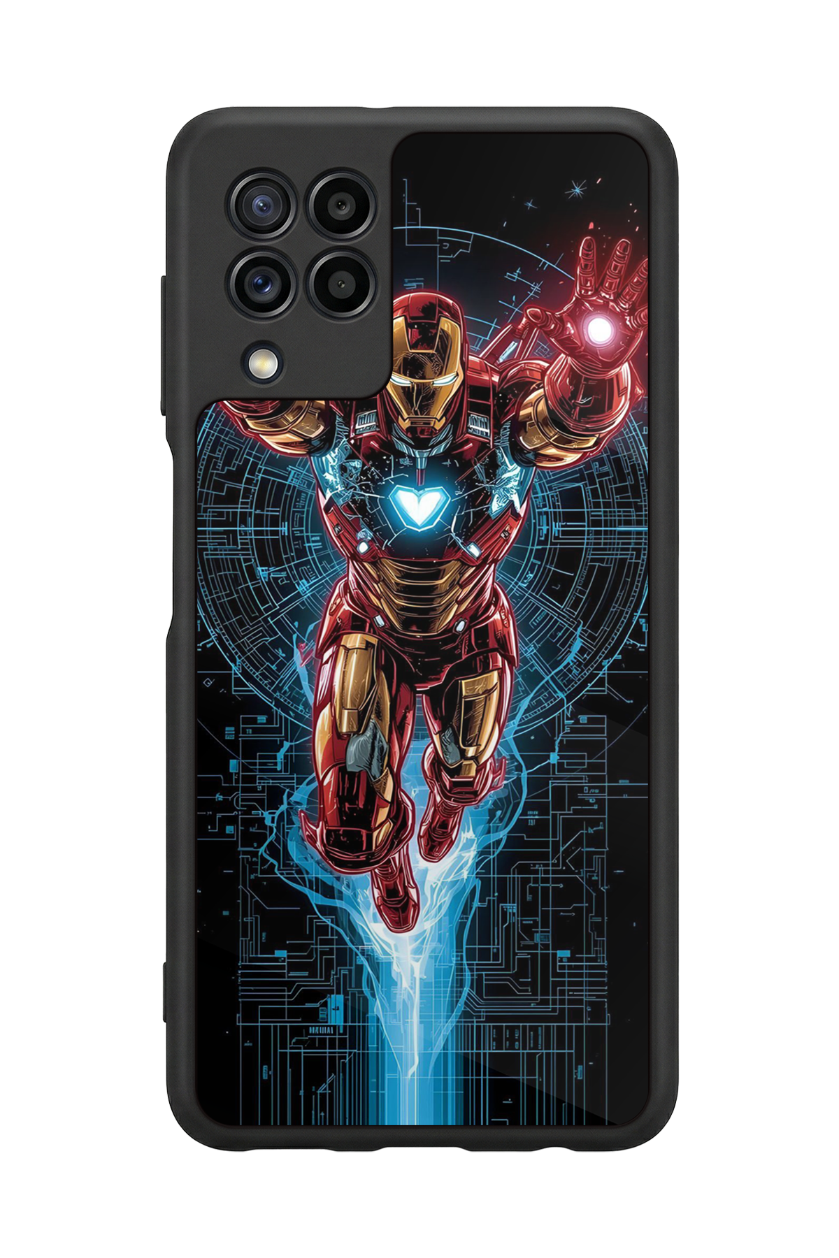 Samsung Galaxy M32 Uyumlu Iron Man ( Demir Adam ) Tasarımlı Glossy Premium Kılıf