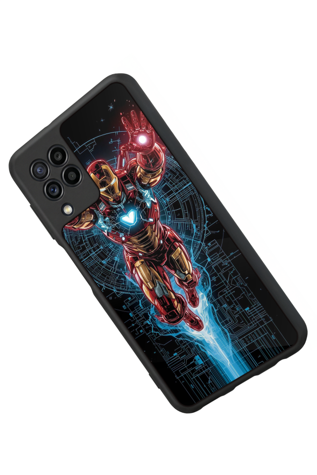 Samsung Galaxy M32 Uyumlu Iron Man ( Demir Adam ) Tasarımlı Glossy Premium Kılıf
