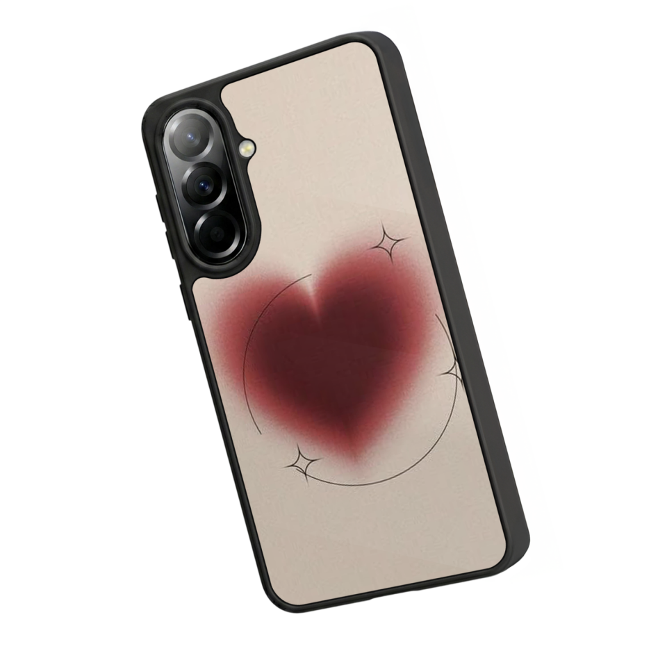 Samsung Galaxy A57 Uyumlu Kalp Love Tasarımlı Glossy Premium Kılıf