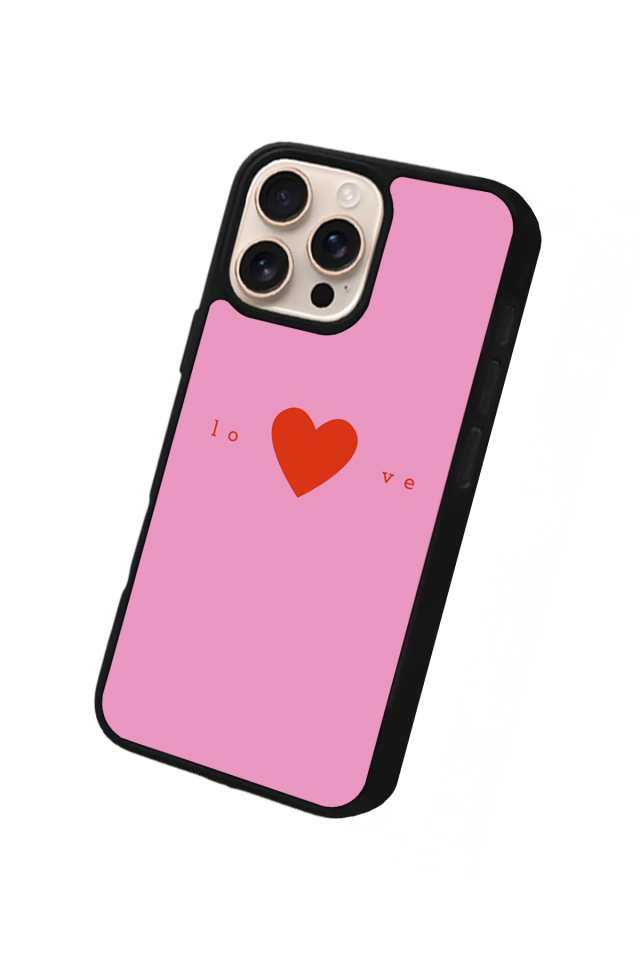 iPhone 15 Pro Uyumlu Kalp Love Tasarımlı Glossy Premium Kılıf