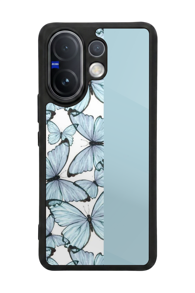 Vivo V60 Uyumlu Kelebek Tasarımlı Glossy Premium Kılıf
