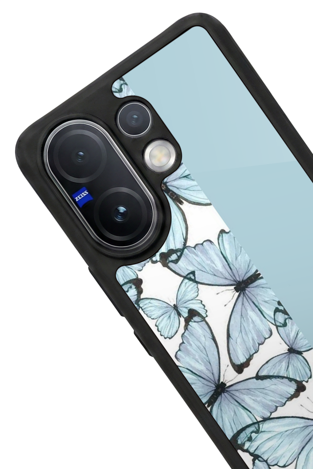 Vivo V60 Uyumlu Kelebek Tasarımlı Glossy Premium Kılıf