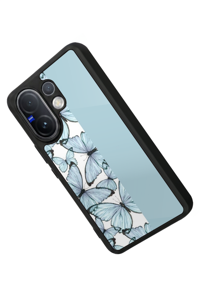 Vivo V60 Uyumlu Kelebek Tasarımlı Glossy Premium Kılıf