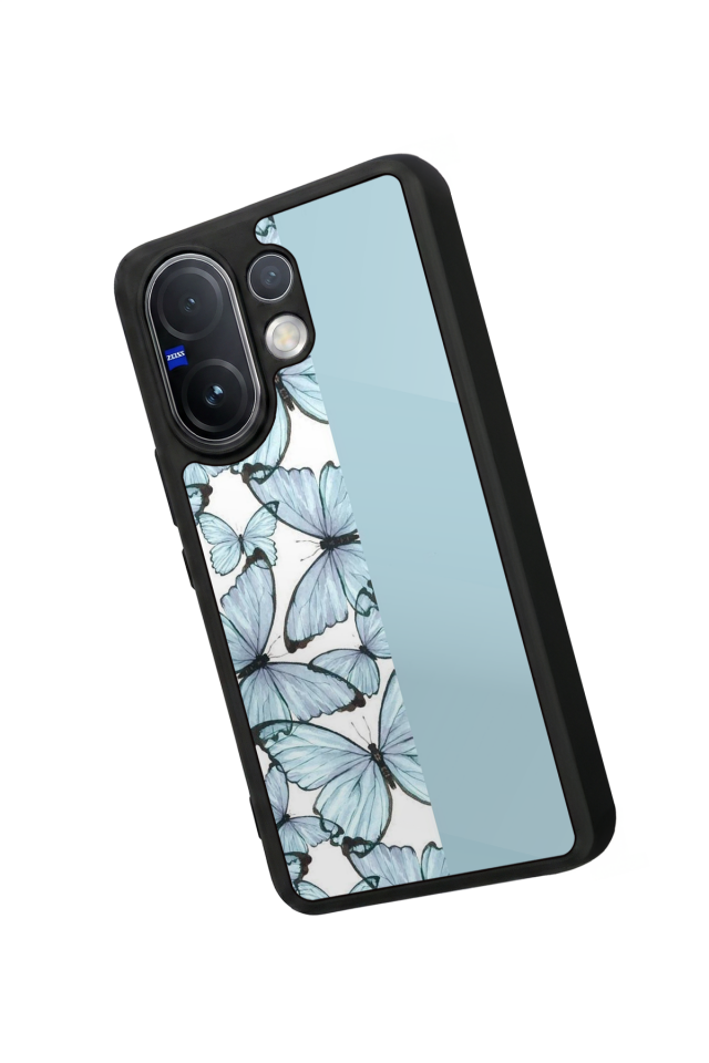 Vivo V60 Uyumlu Kelebek Tasarımlı Glossy Premium Kılıf