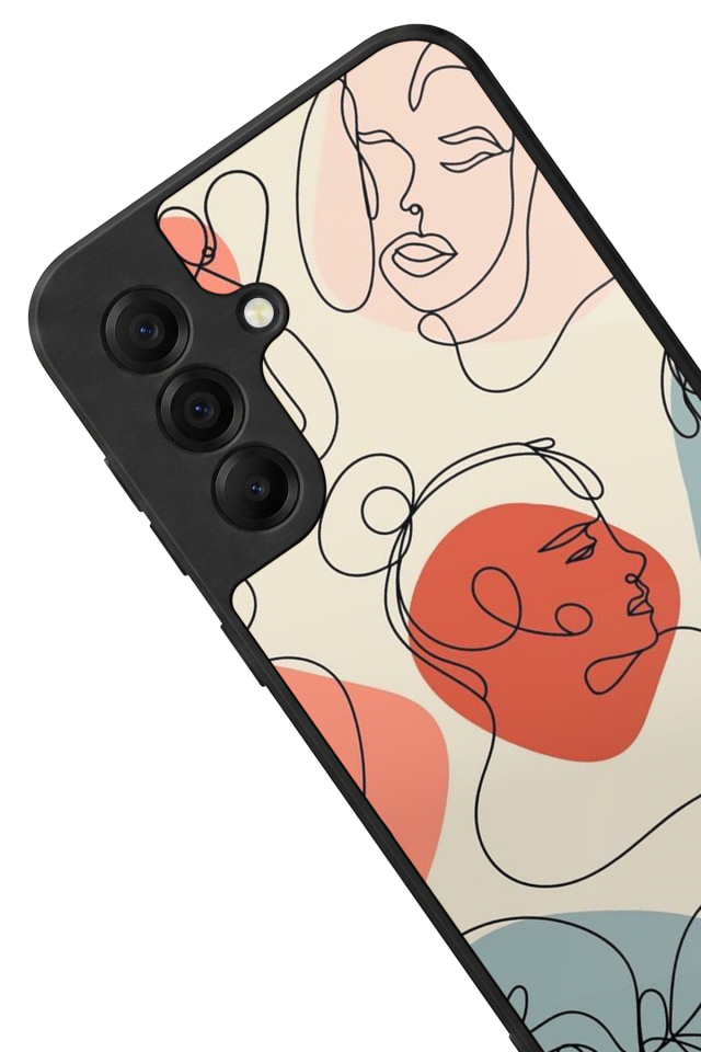 Samsung Galaxy A17 Uyumlu Line Art Tasarımlı Glossy Premium Kılıf