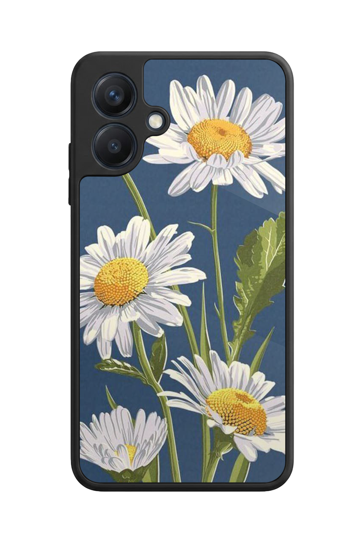 Samsung Galaxy A07 Uyumlu Papatya Tasarımlı Glossy Premium Kılıf