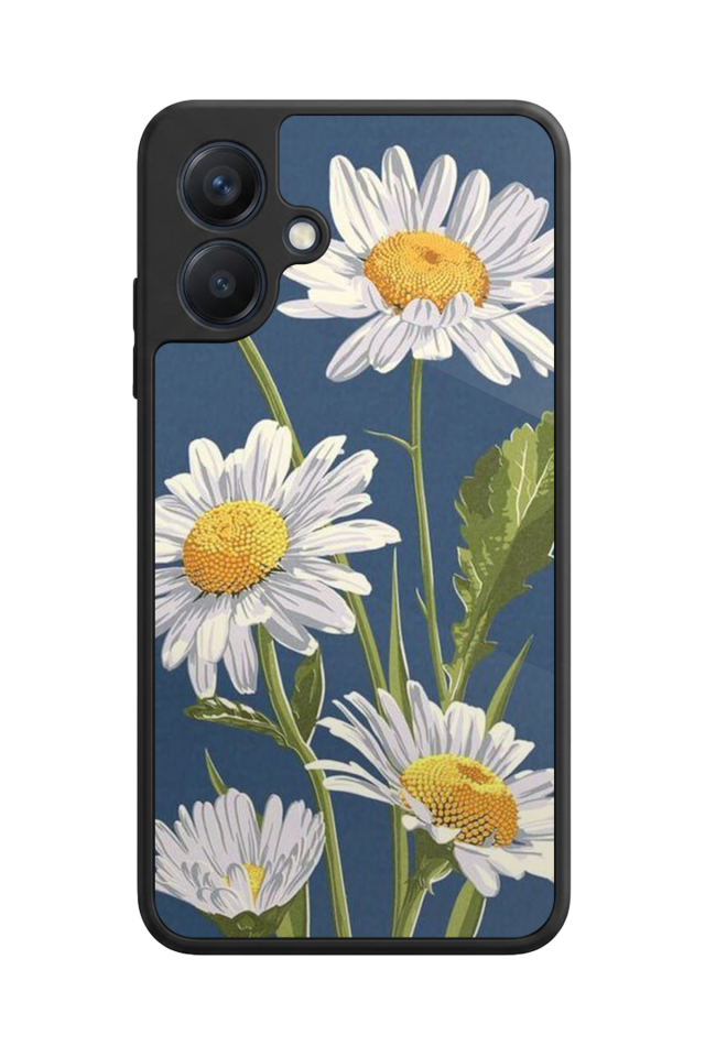 Samsung Galaxy A07 Uyumlu Papatya Tasarımlı Glossy Premium Kılıf