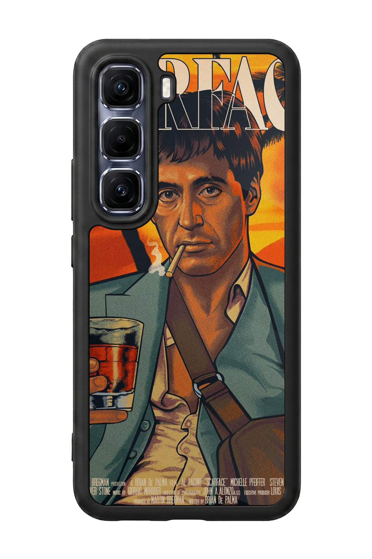 Infinix Hot 60 Pro Plus Uyumlu Scarface Tasarımlı Glossy Premium Kılıf