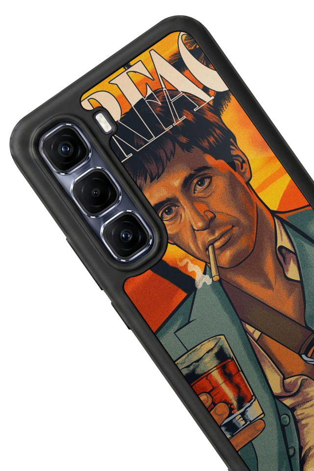Infinix Hot 60 Pro Plus Uyumlu Scarface Tasarımlı Glossy Premium Kılıf