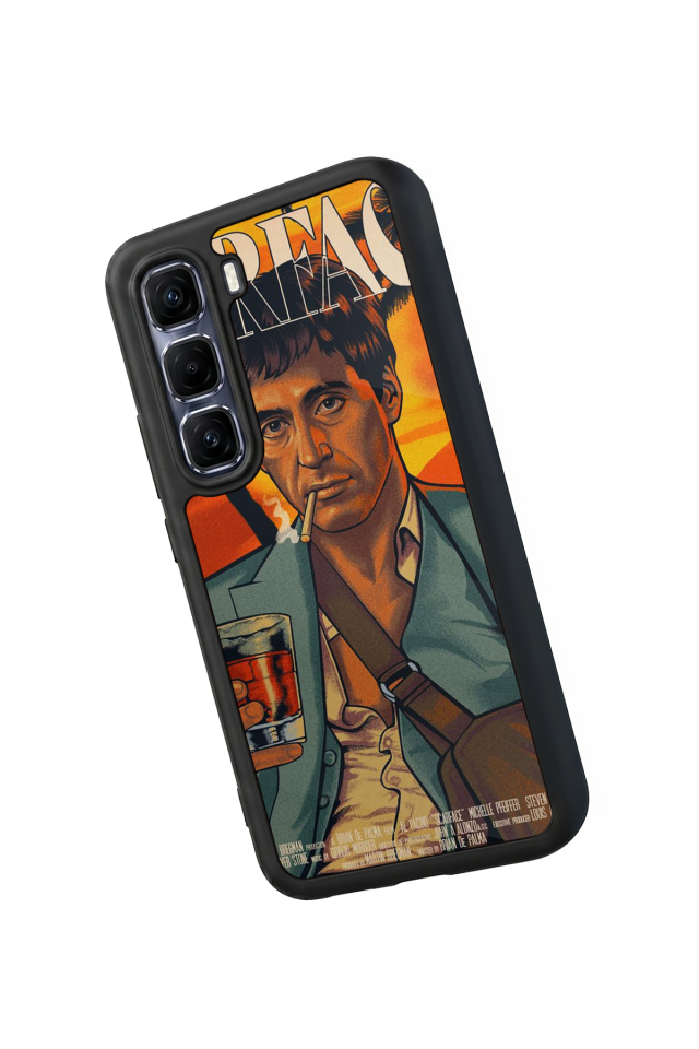 Infinix Hot 60 Pro Plus Uyumlu Scarface Tasarımlı Glossy Premium Kılıf