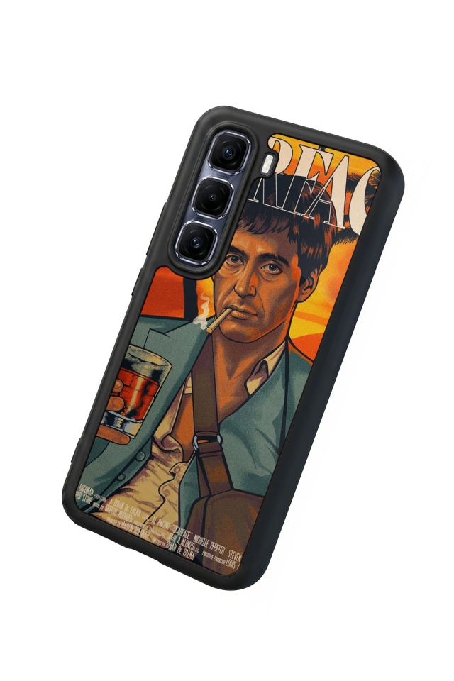 Infinix Hot 60 Pro Plus Uyumlu Scarface Tasarımlı Glossy Premium Kılıf