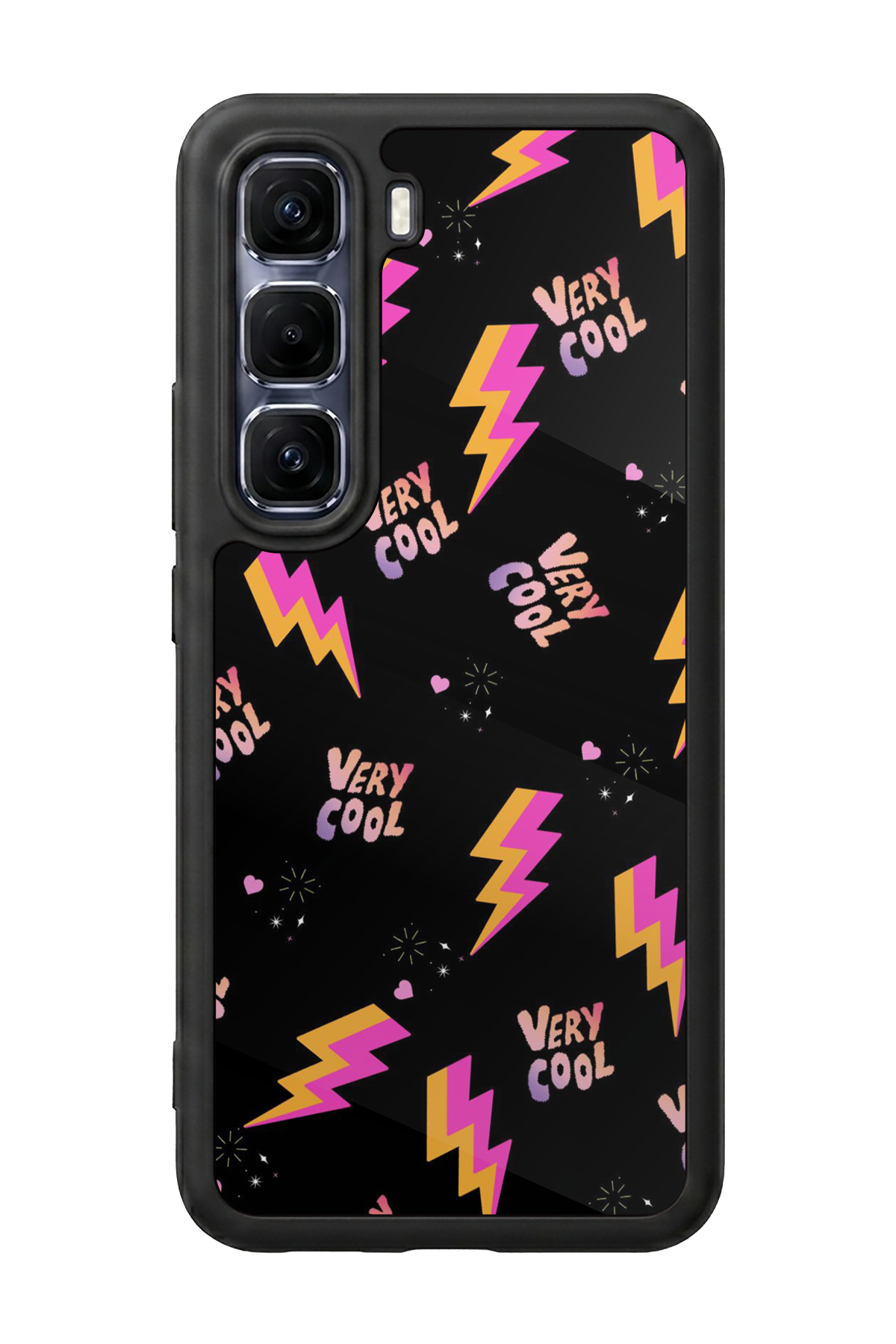 Infinix Hot 60 Pro Plus Uyumlu Simsek Tasarımlı Glossy Premium Kılıf