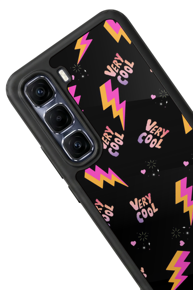 Infinix Hot 60 Pro Plus Uyumlu Simsek Tasarımlı Glossy Premium Kılıf