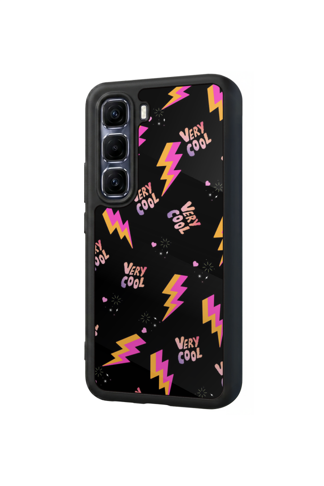 Infinix Hot 60 Pro Plus Uyumlu Simsek Tasarımlı Glossy Premium Kılıf