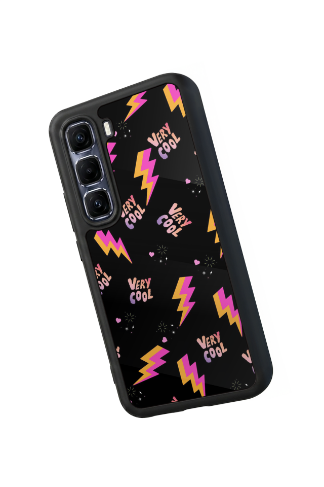 Infinix Hot 60 Pro Plus Uyumlu Simsek Tasarımlı Glossy Premium Kılıf