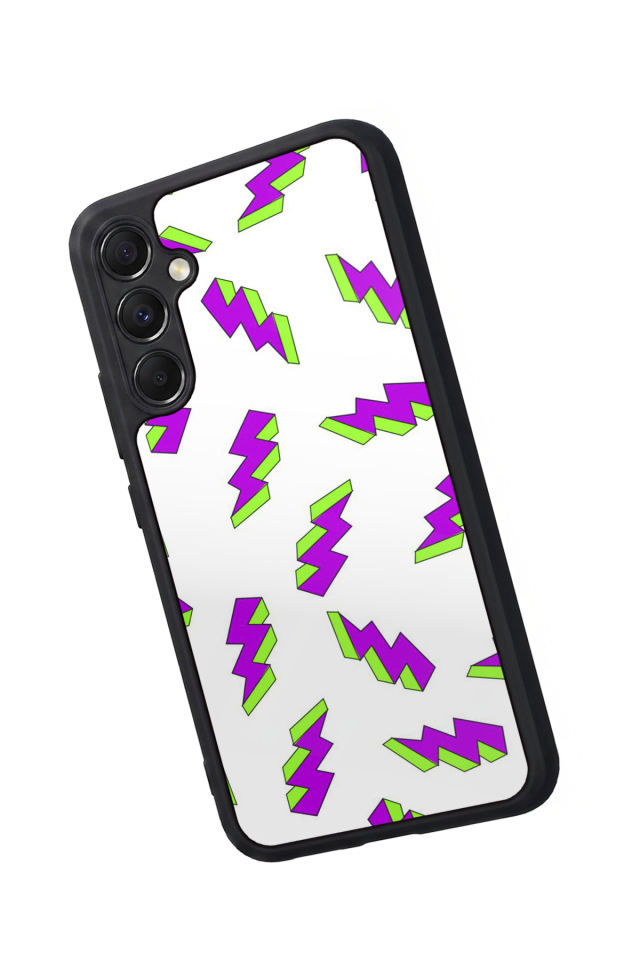 Samsung Galaxy A34 Uyumlu Simsek Tasarımlı Glossy Premium Kılıf