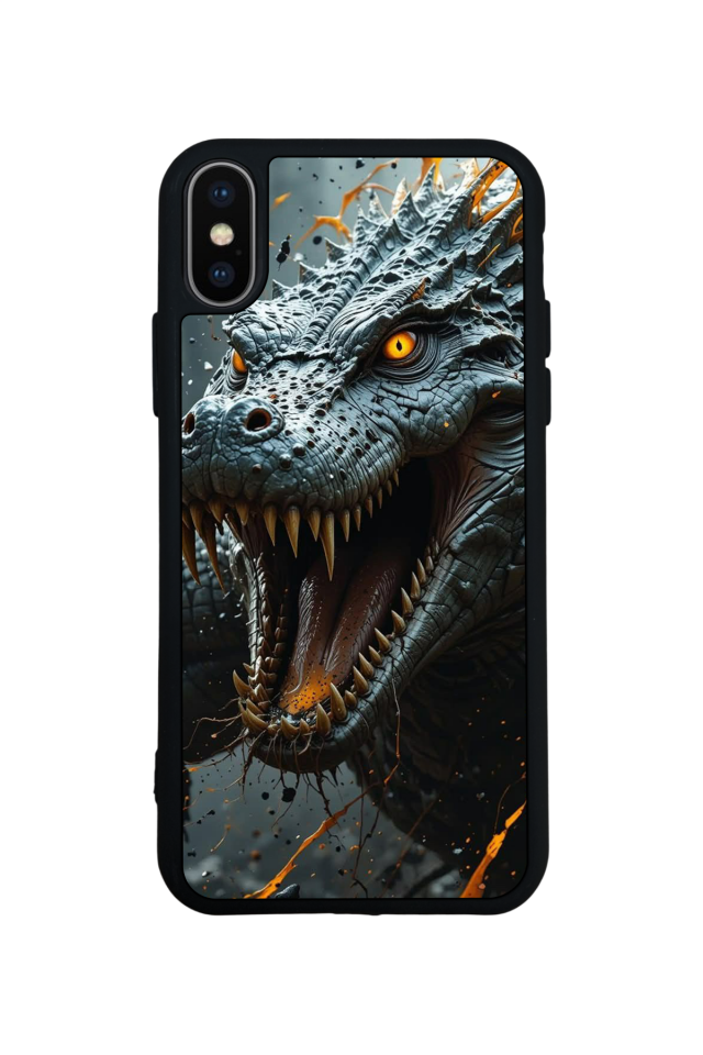 iPhone XS Max Uyumlu T-ReiPhone XS Max Tasarımlı Glossy Premium Kılıf