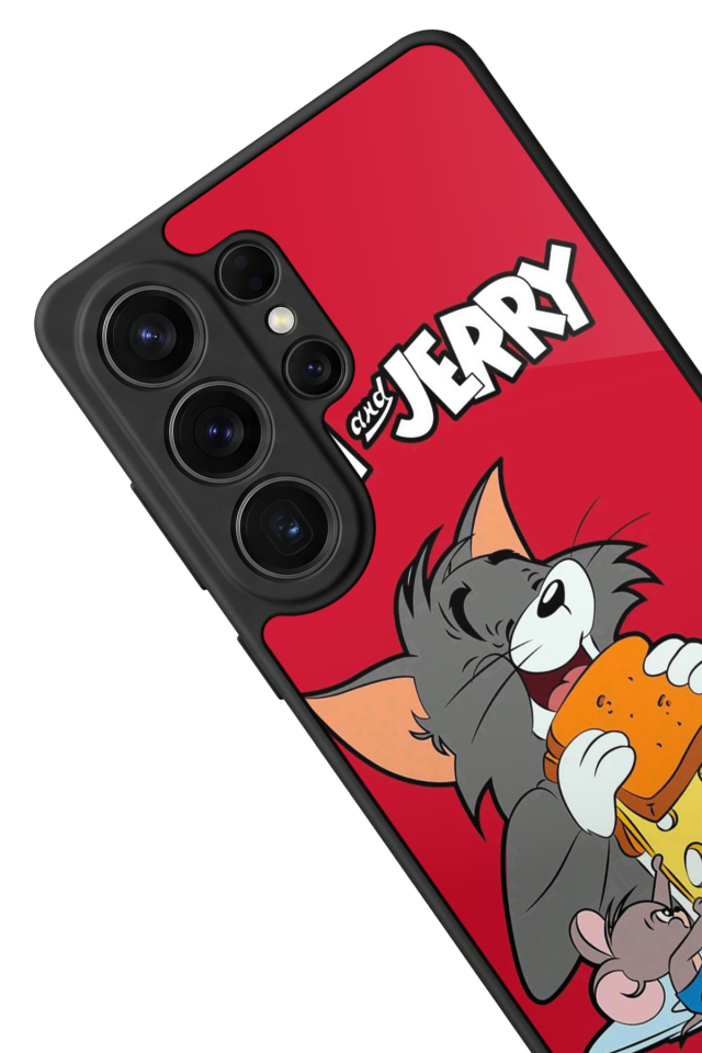 Samsung Galaxy S26 Ultra Uyumlu Tom And Jerry Tasarımlı Glossy Premium Kılıf